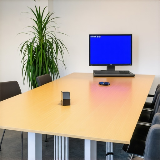 Contemporary conference room with tech and sustainable features