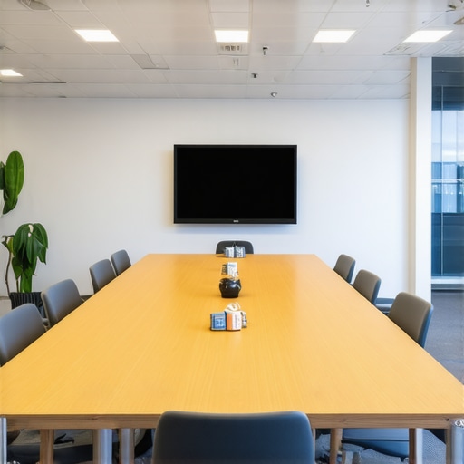 Contemporary coworking space with adaptable furniture and collaborative tools for startups.