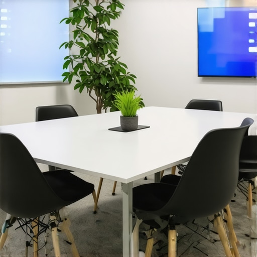 Future-Ready Startup Meeting Room with Advanced Technologies Futuristic startup meeting room with AR whiteboards and flexible workspace design