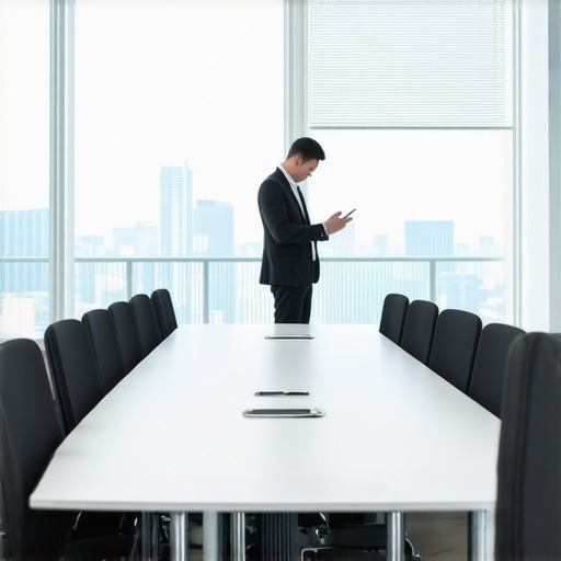 Well-Maintained Startup Conference Room A bright, organized conference room equipped with advanced technology and adjustable furniture, ready for meetings.