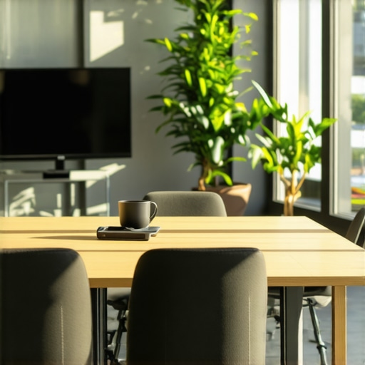 Spacious coworking conference room with tech amenities and natural light