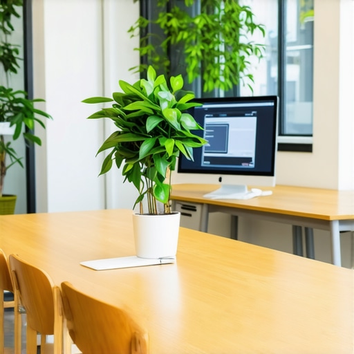 A professional coworking space conference room prepared for a team meeting with tech and natural light.