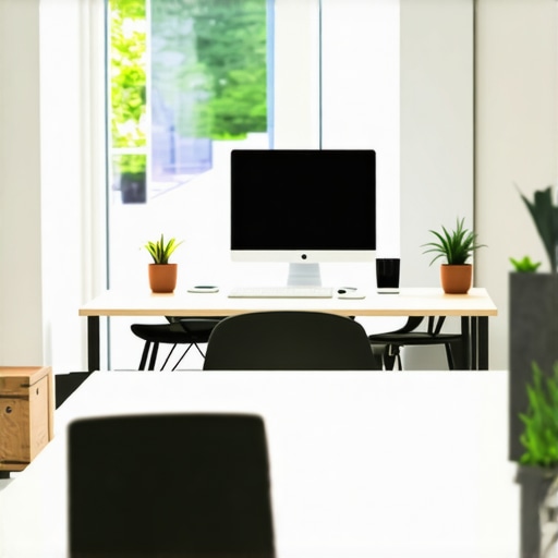 A contemporary coworking space filled with natural light, comfortable seating, and separate meeting areas.