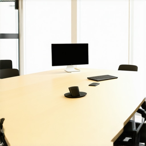 A stylish, adaptable conference room suited for innovative startup meetings with technology and natural light.