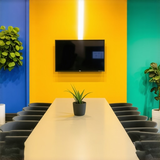 A state-of-the-art coworking space featuring adaptable seating, whiteboards, and tech gear for startups