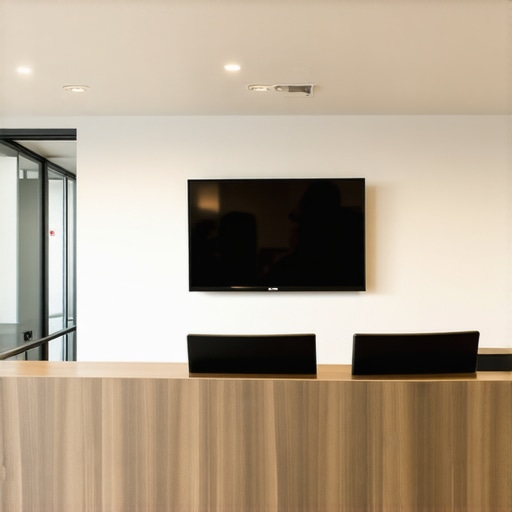 A contemporary virtual office reception area designed for professional startup meetings.