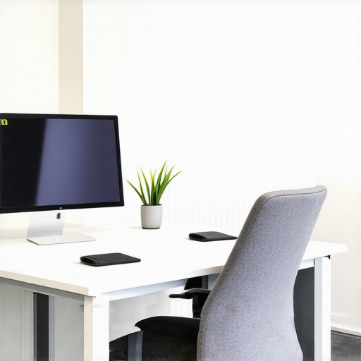 A sleek coworking space showcasing state-of-the-art conference room equipment and organized layout