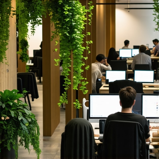 Secrets to finding quiet corners in a bustling coworking hub