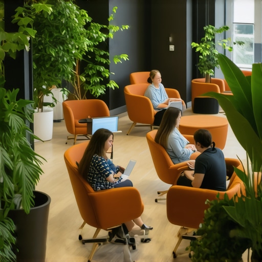 Secrets to finding quiet corners in a bustling coworking hub