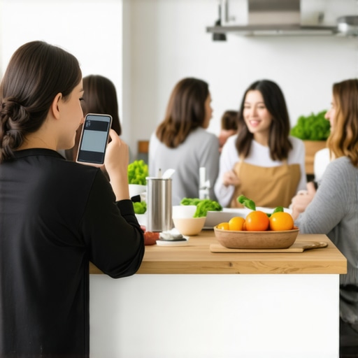The etiquette of taking calls in a shared kitchen