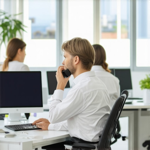 The etiquette of taking calls in a shared workspace