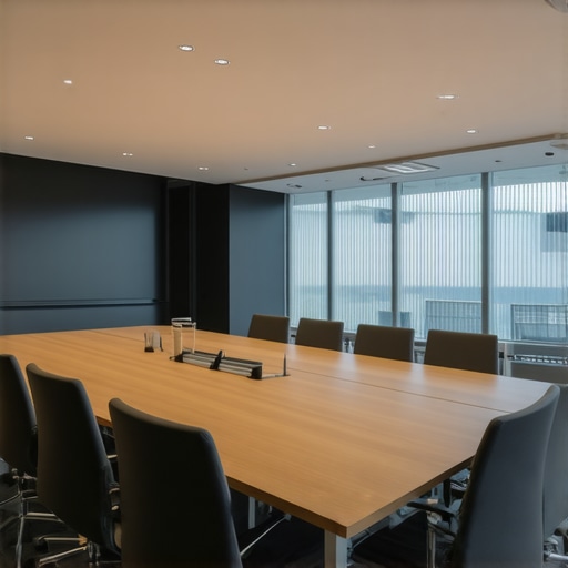 Contemporary conference room optimized for meetings