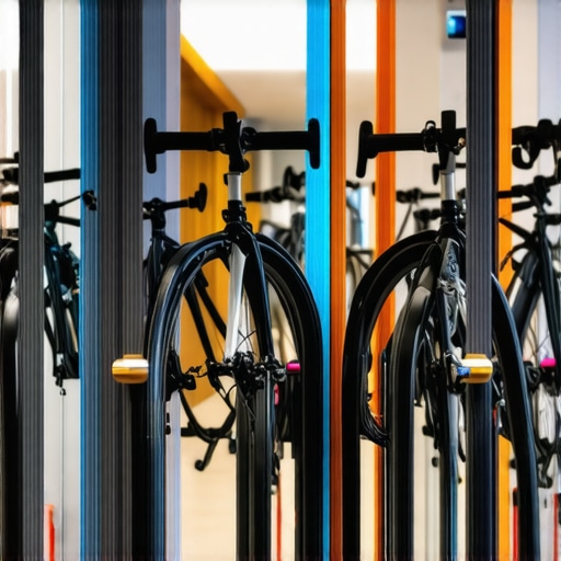 Clean and secure bicycle racks in a vibrant coworking environment