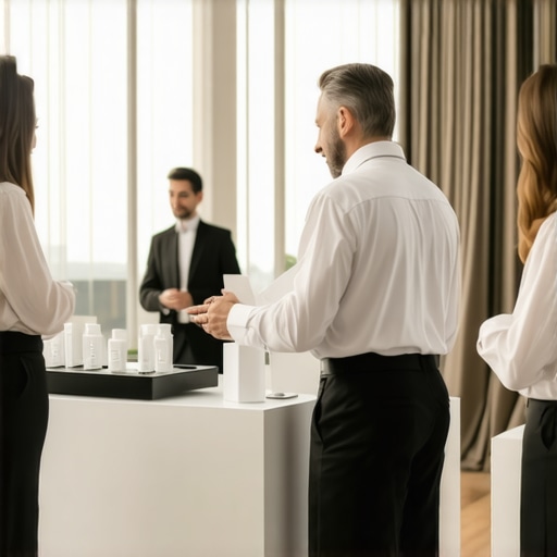 Hosting a product demo in a rented suite