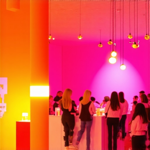 Attendees engaging in a branded, well-designed pop-up event that fosters a sense of permanence and community.
