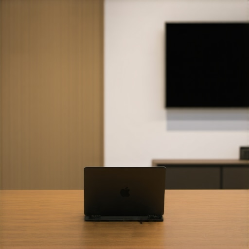 Modern conference room with high-end AV equipment and acoustic treatments for professional pitches.
