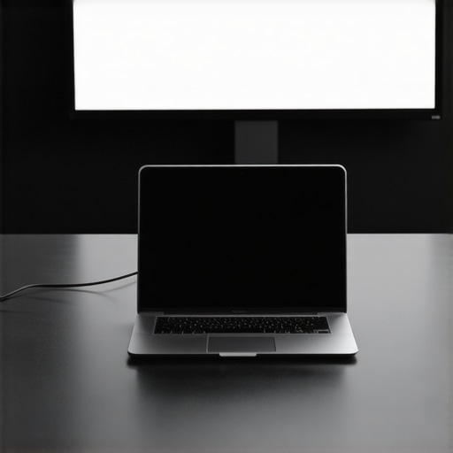 A minimalist conference room setup showing streamlined technology and cable management for startup meetings