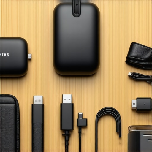 Portable electronics and signal boosters for professional conference room setups.