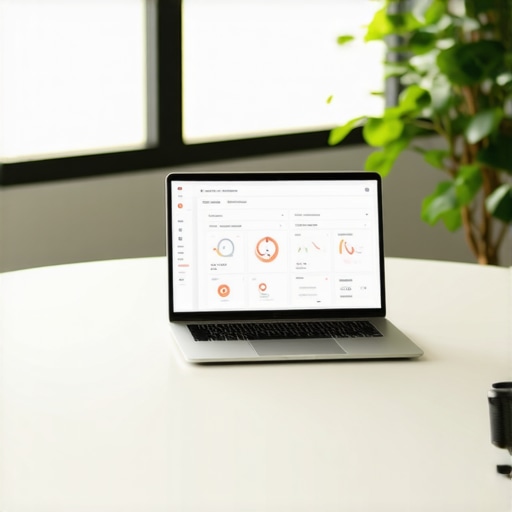 High-end conference room audio equipment and network monitoring software for a modern startup.