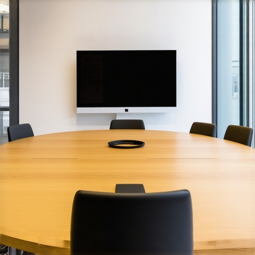 Functional Startup Meeting Room Design High-productivity startup meeting room with acoustic panels and professional presentation setup