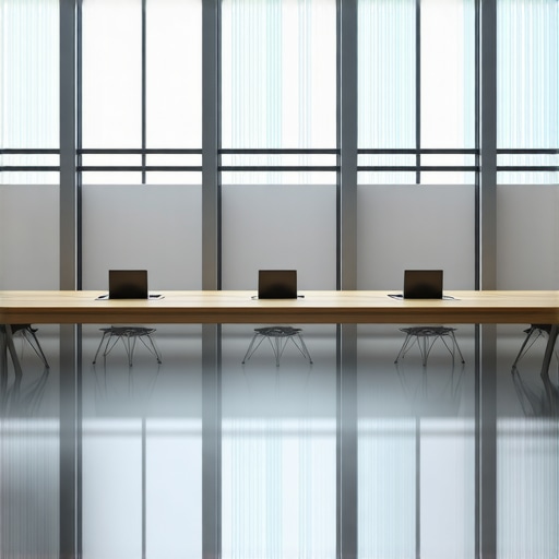 High Ceiling Startup Meeting Room for Creativity A professional startup conference room featuring high ceilings and acoustic privacy panels for high-stakes meetings.