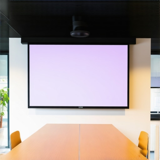 A professional meeting room setup for a startup product demo and team collaboration.