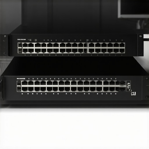 High-speed network equipment in a modern office