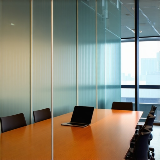 A professional and private startup meeting environment with frosted glass.