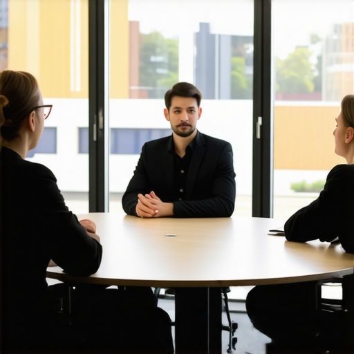 A clean, natural-light meeting room designed for focused startup collaboration and psychological safety.