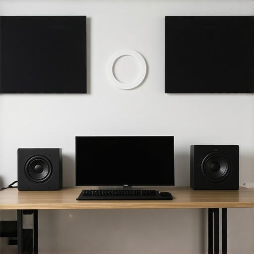 A professional minimalist office setup designed for high-quality hybrid meetings and startup efficiency.