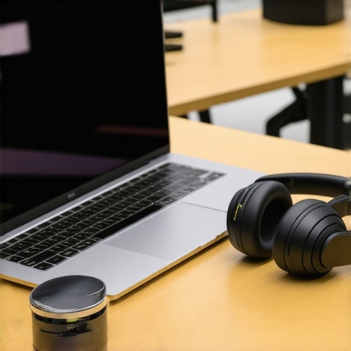 Professional mobile office kit for startup founders in a coworking space