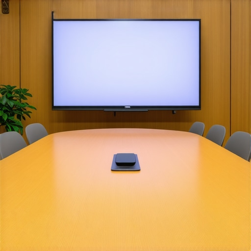 A modern, acoustically treated conference room for startup team meetings and investor pitches.