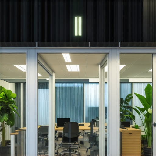 A professional coworking environment featuring meeting rooms with acoustic treatments and flexible desk options.