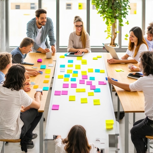 Optimizing the Startup War Room for Real-World Results A startup team collaborating in a professional coworking meeting room with modern technology.