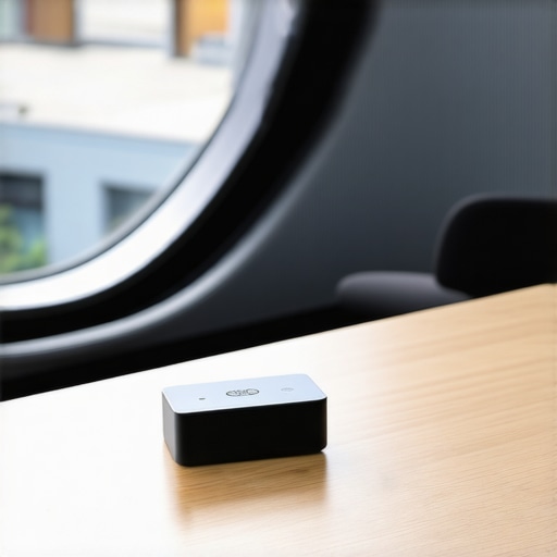 High-end portable speakerphone in a private coworking pod
