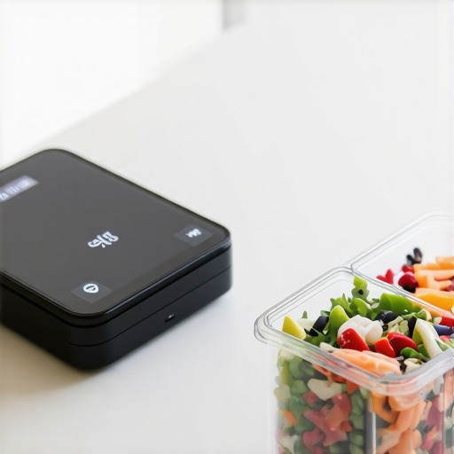 A Bluetooth label maker used for organizing food and equipment in a coworking space.