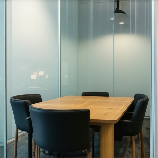 A high-end private meeting room designed for startup focus and client privacy.