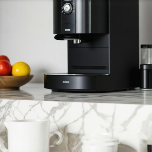 A modern office coffee setup designed for a professional startup environment.