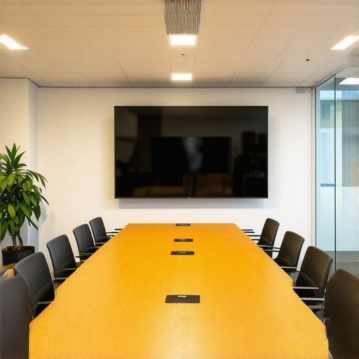 A modern and professional conference room in a coworking hub designed for startup success.