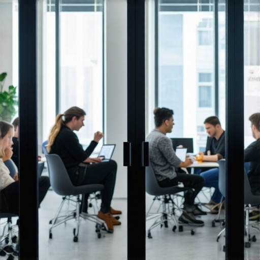 A private office with a real door for startup intellectual property security.