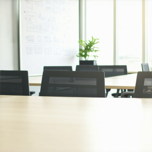 A professional startup conference room designed for deep work and partner vetting.