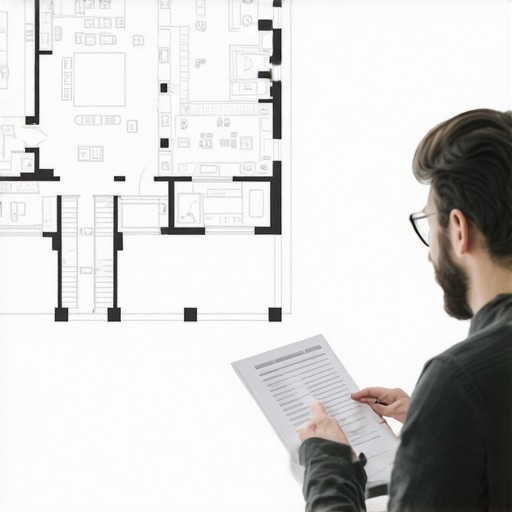 Strategizing office space optimization Founder reviewing floor plans and data to optimize coworking space costs