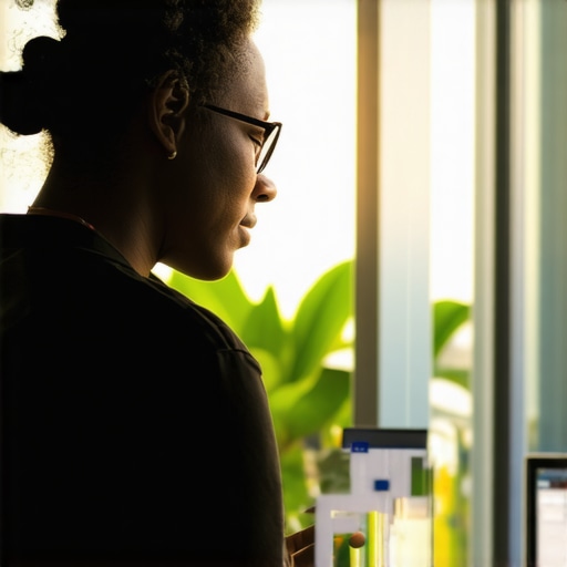 A startup founder checks internet connectivity on a laptop in a modern office.