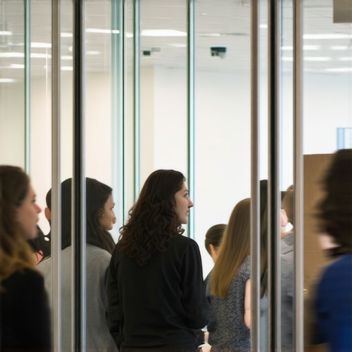 The Glass Box Paradox in Coworking A glass-walled conference room in a coworking office illustrating privacy challenges.