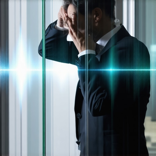 A startup founder experiencing noise issues in a transparent meeting room.
