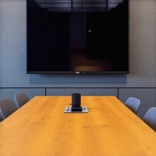 A modern and technologically optimized conference room designed for high-stakes startup meetings.