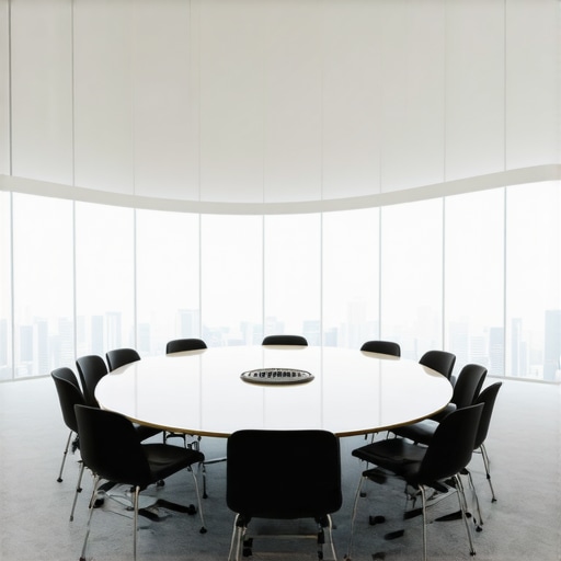 The psychological impact of circular meeting rooms Modern circular meeting room with natural light for startup presentations